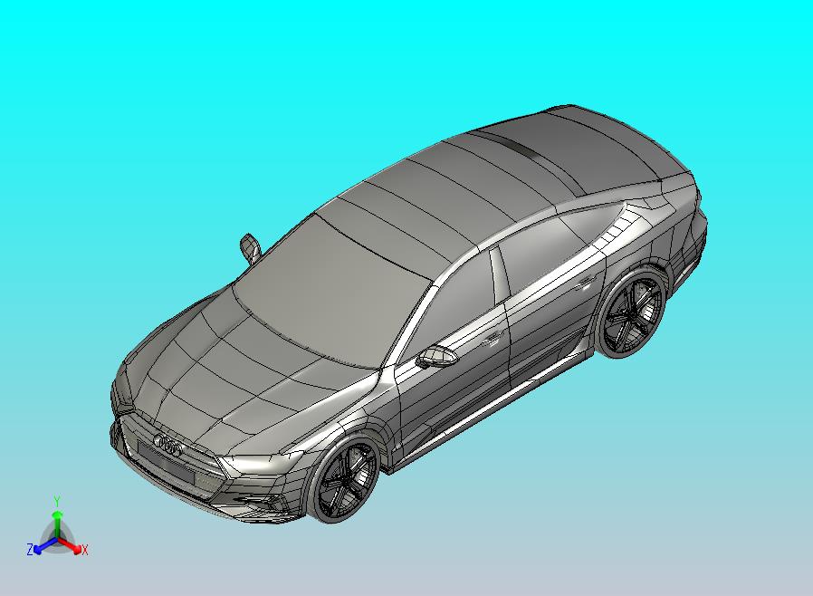 奥迪轿车3d模型 