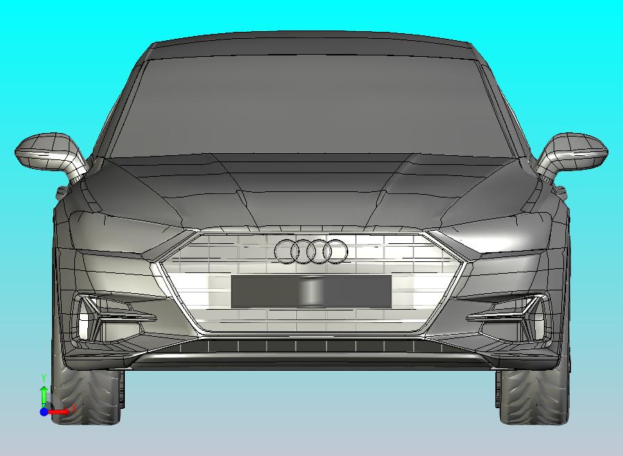 奥迪轿车3d模型 
