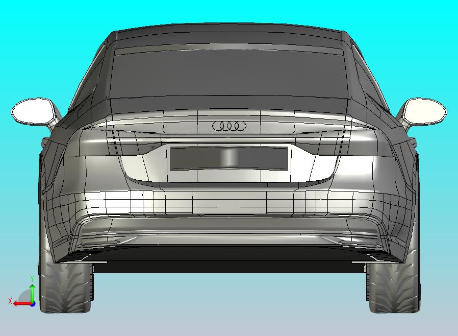 奥迪轿车3d模型 