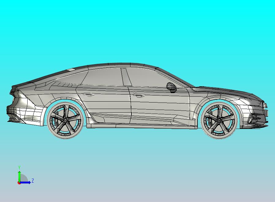 奥迪轿车3d模型 