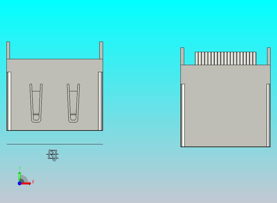 电子配件接口模型