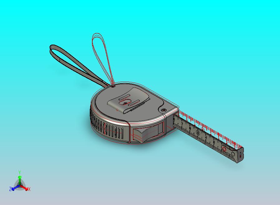 工具卷尺模型