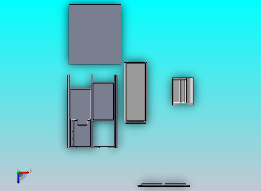 桌下抽屉3D打印零件