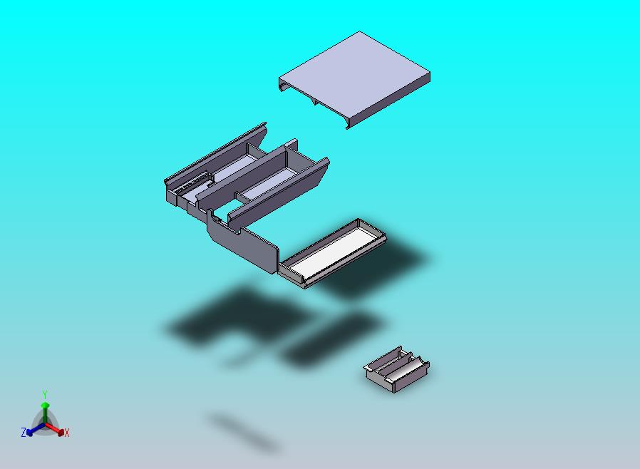 桌下抽屉3D打印零件