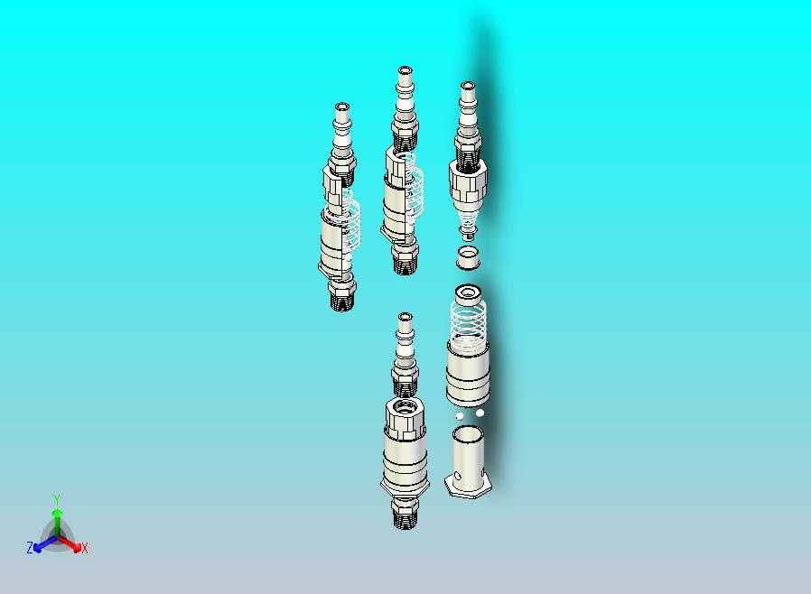 1-4 BSPT气动航空联轴器