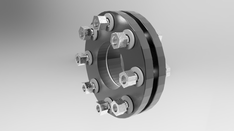 3英寸RF凸台型法兰，配有M16螺栓