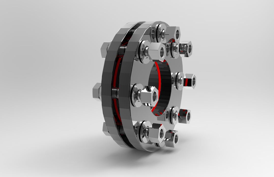 3英寸RF凸台型法兰，配有M16螺栓
