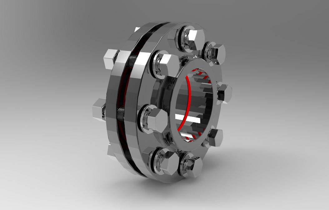 3英寸RF凸台型法兰，配有M16螺栓