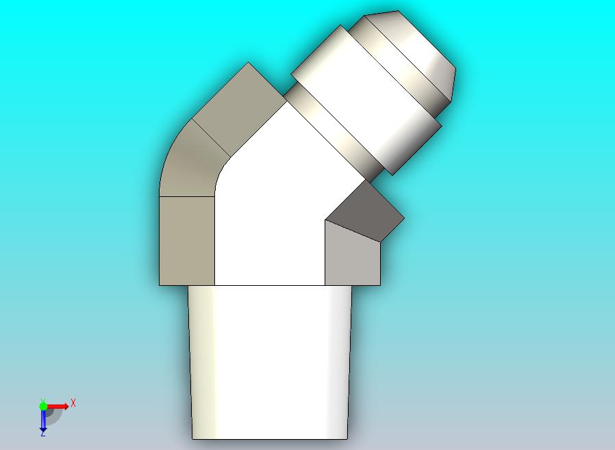 45度。弯头，#6NPT - #6JIC