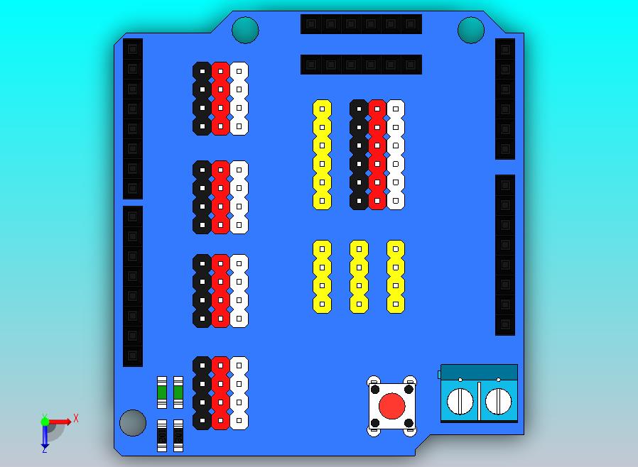 Arduino Uno传感器防护罩，基于YFROBOT传感器防护罩