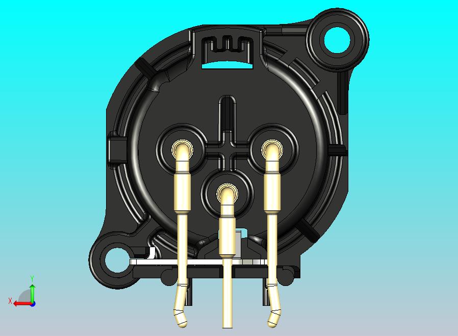 PCB安装的公XLR 3针插头