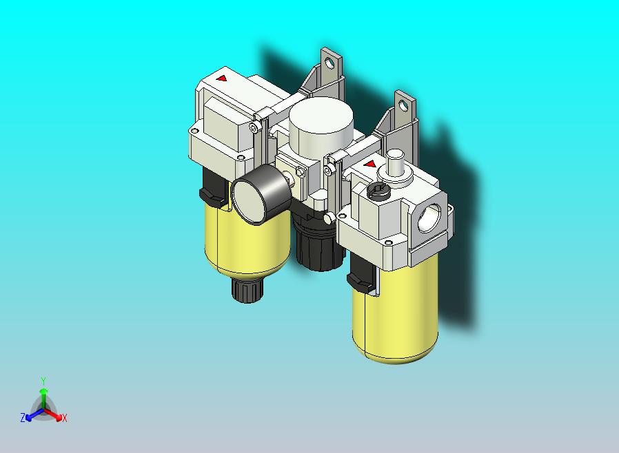 过滤器-调节器-润滑器，1-2”-14 NPT端口，压力计