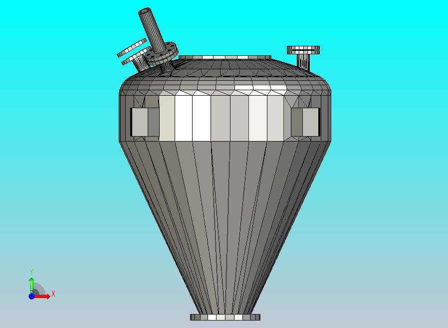 配有法兰的3D容器