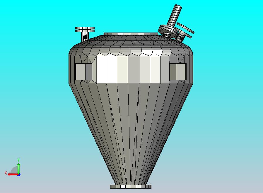 配有法兰的3D容器