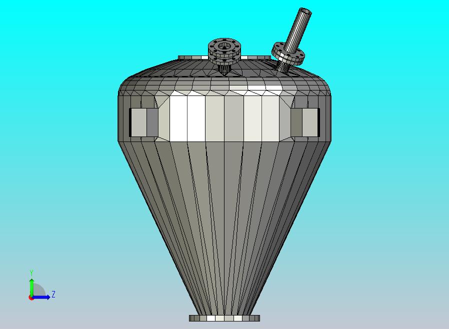 配有法兰的3D容器