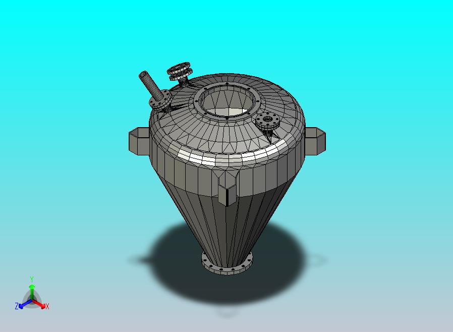 配有法兰的3D容器