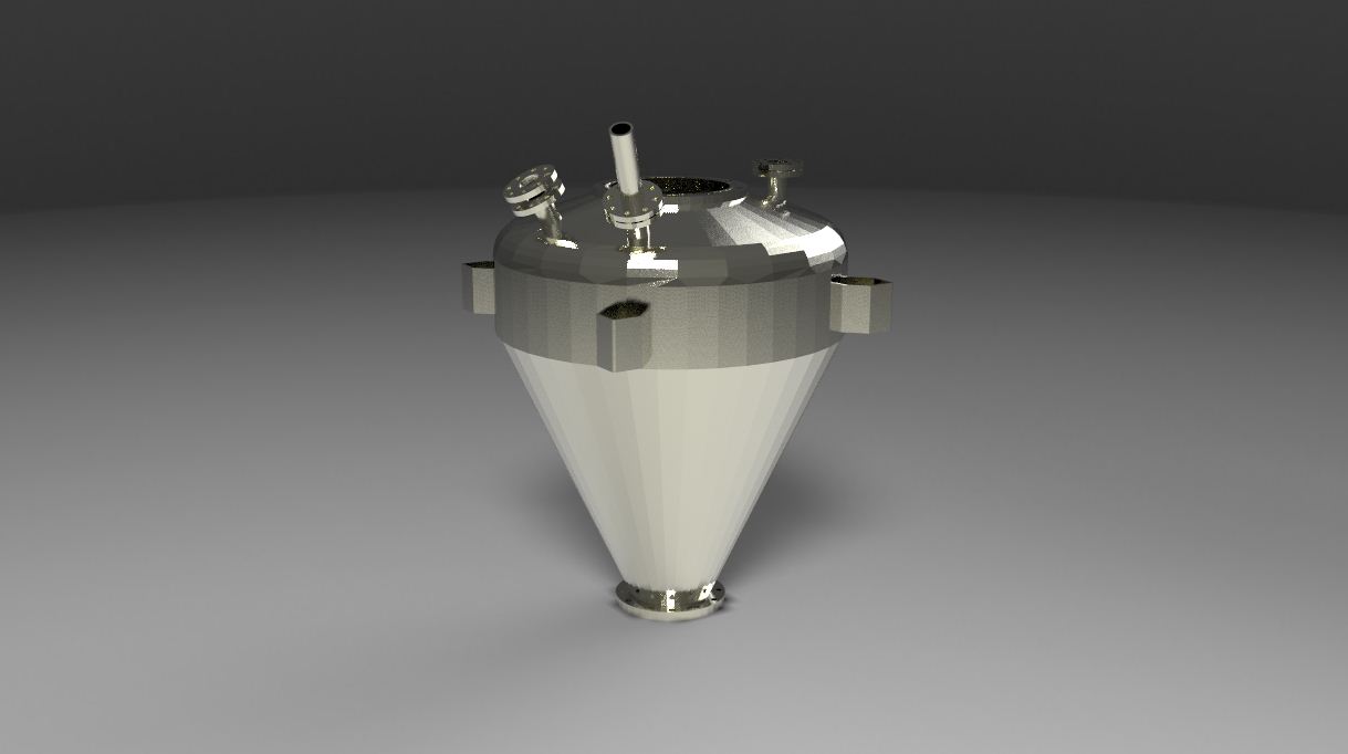 配有法兰的3D容器