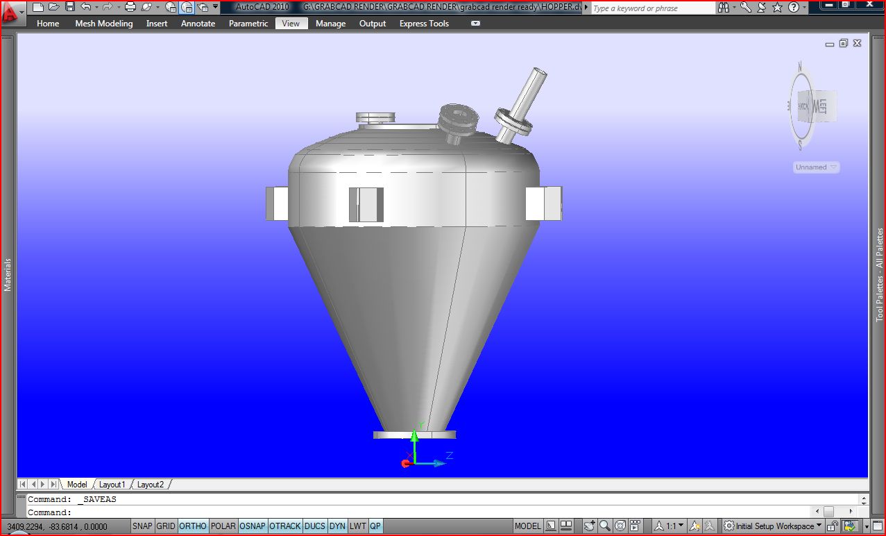 配有法兰的3D容器