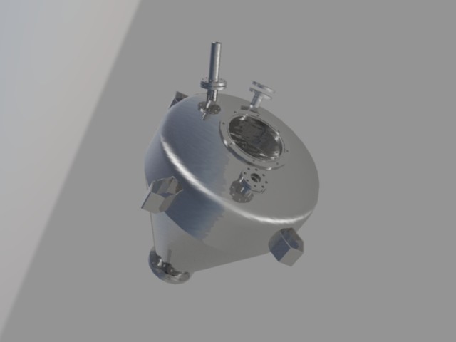 配有法兰的3D容器