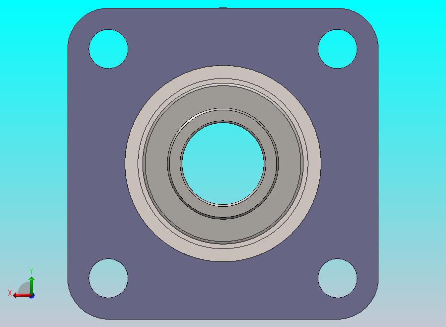 四螺栓法兰轴承装置(直径25毫米)