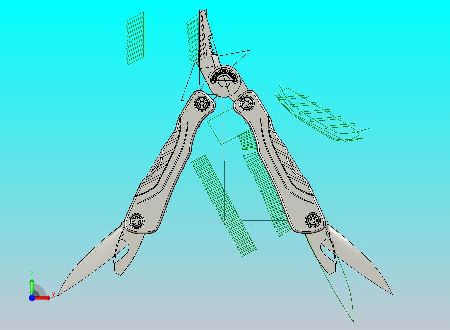 工具多功能尖嘴钳模型