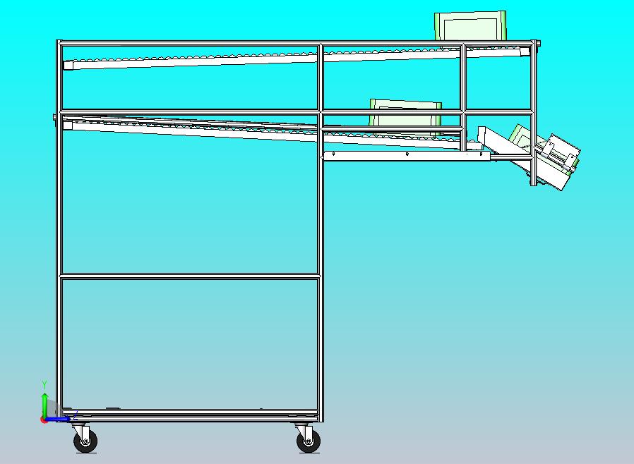 300x2000x150单层并排顶部回流料架