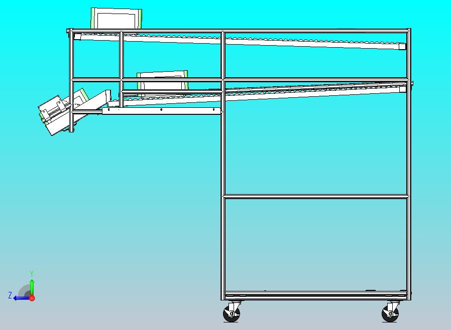 300x2000x150单层并排顶部回流料架