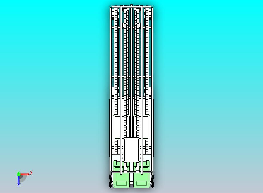 300x2000x150单层并排顶部回流料架