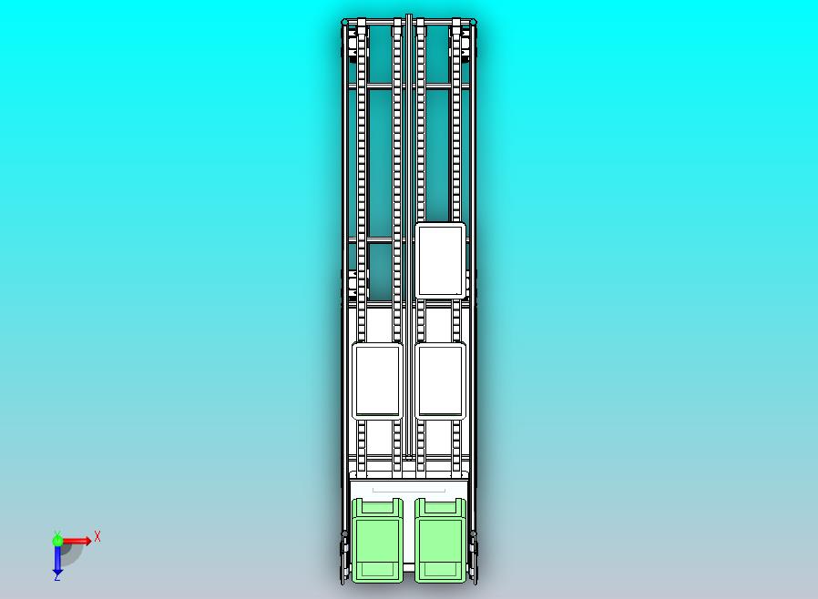 300x2000x150单层并排物料架