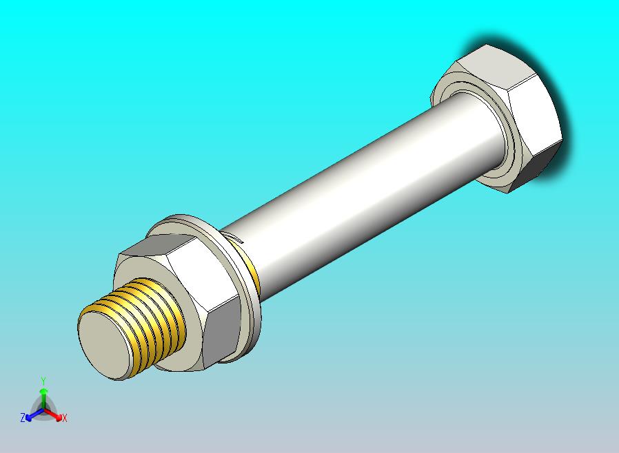 M16 x 2六角头螺栓和螺母