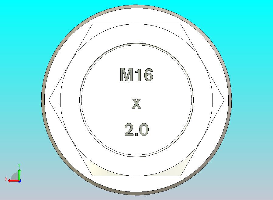 M16 x 2六角头螺栓和螺母