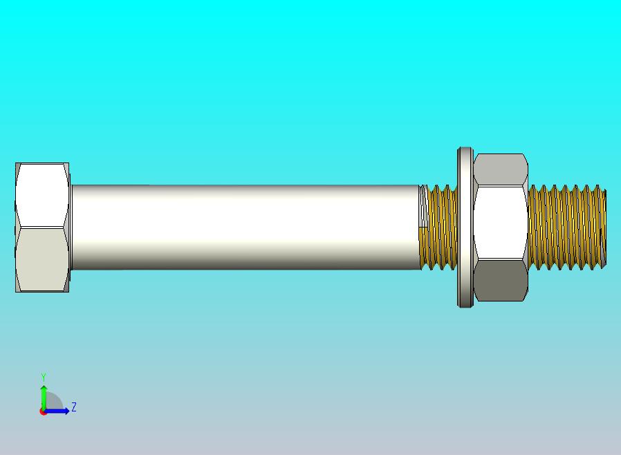 M16 x 2六角头螺栓和螺母
