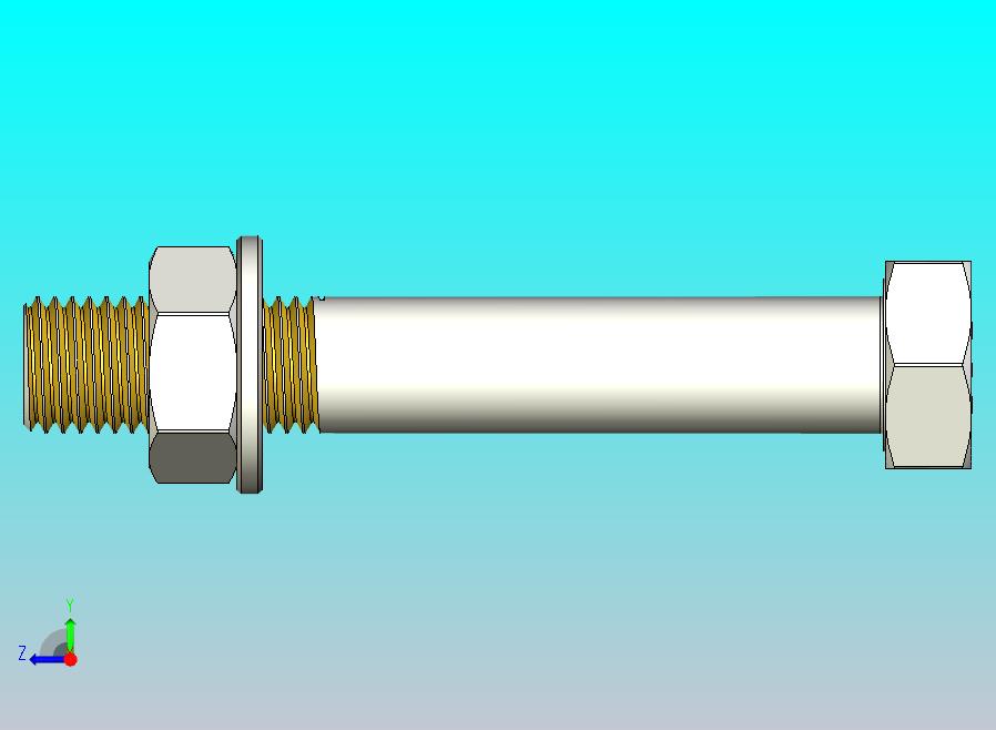 M16 x 2六角头螺栓和螺母