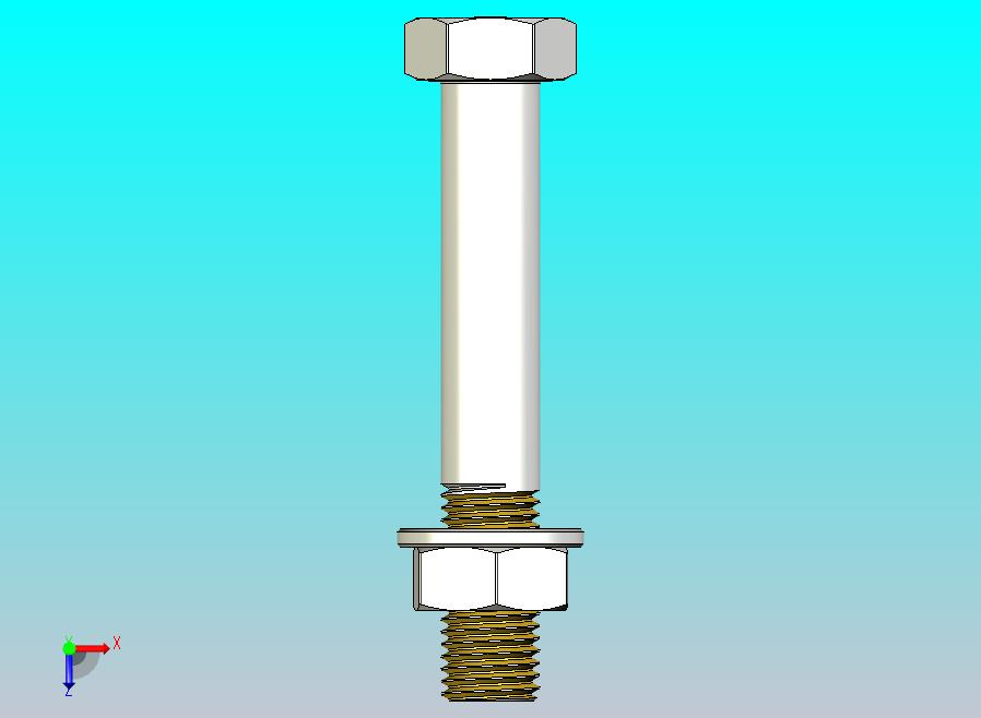 M16 x 2六角头螺栓和螺母