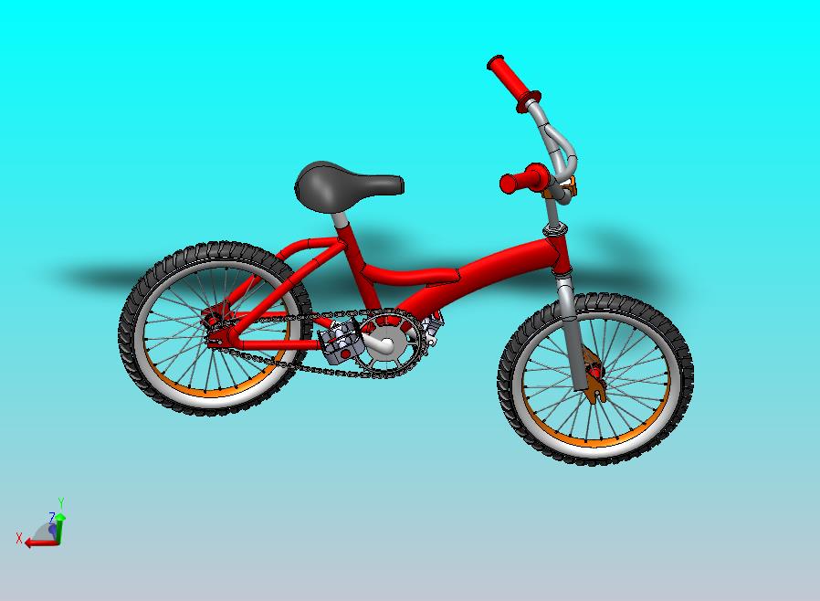 儿童自行车3d模型