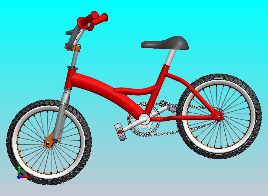 儿童自行车3d模型