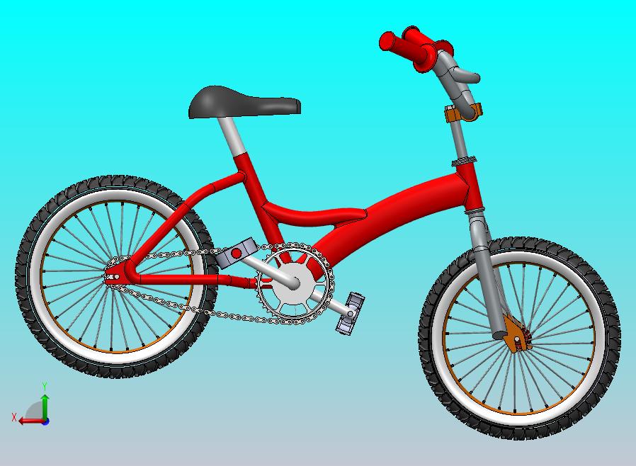 儿童自行车3d模型