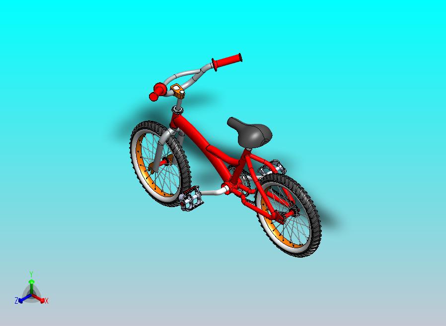 儿童自行车3d模型
