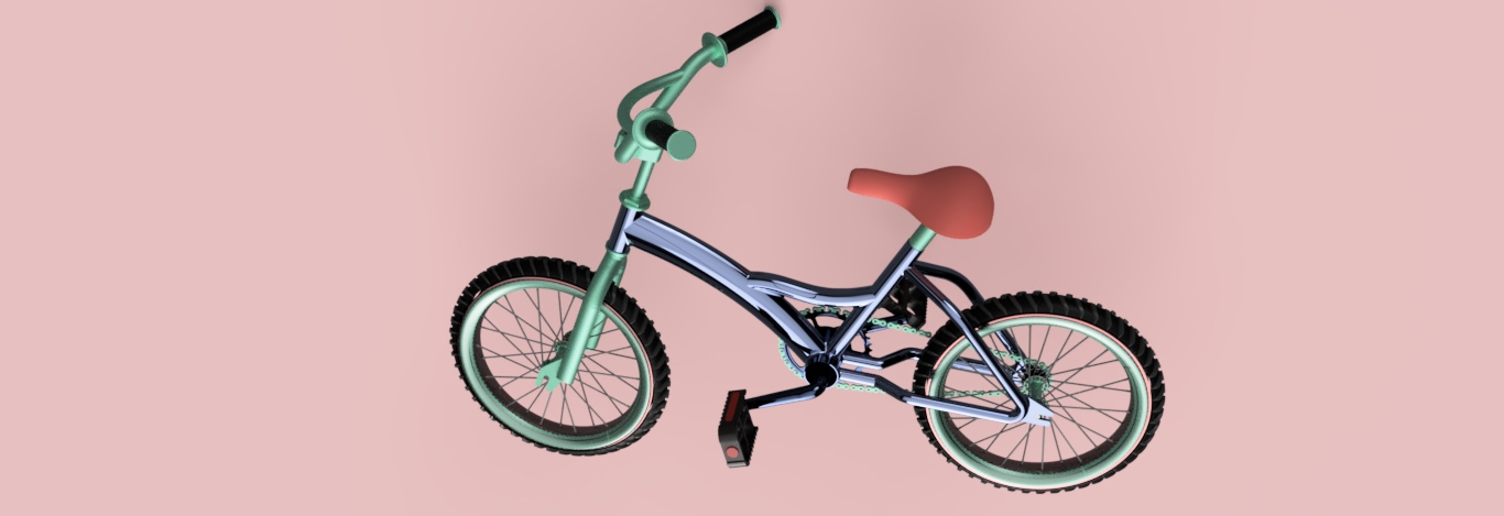 儿童自行车3d模型