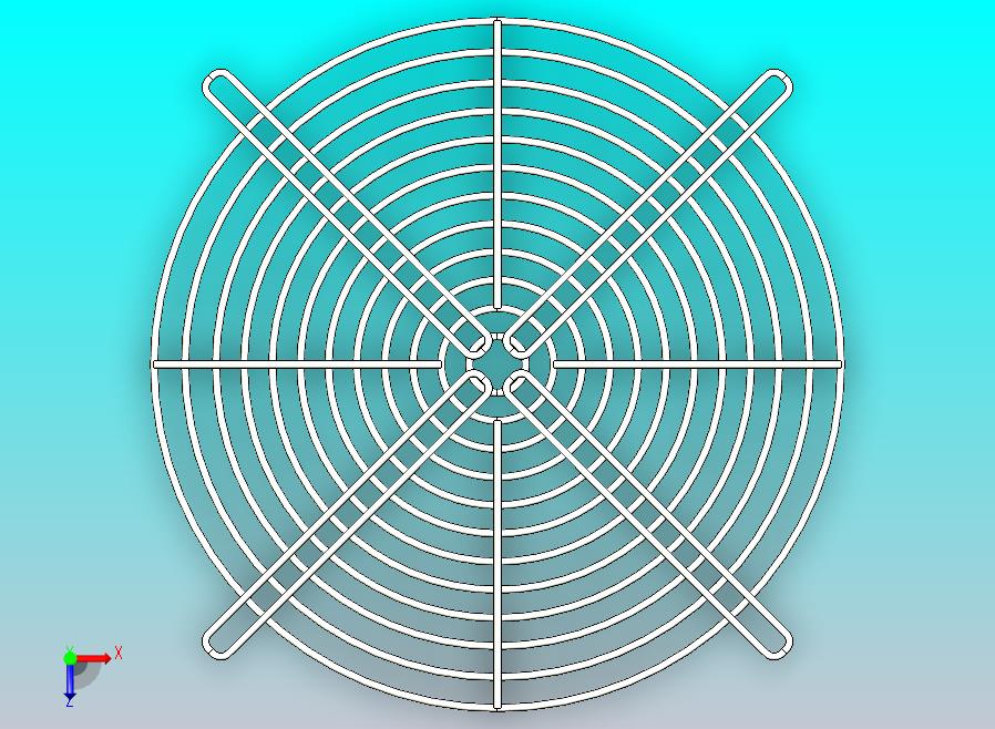 通风机230mm顶丝盖护网