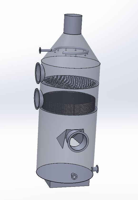 用于排气过滤器的湿式洗涤器