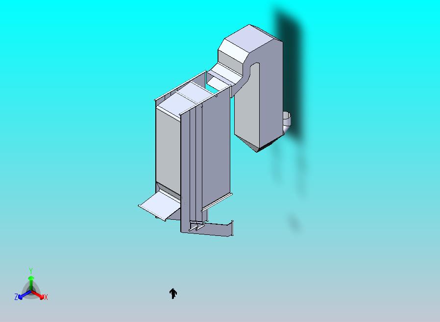 布达佩斯 - 拉科摩斯洛杉矶废物焚化厂的锅炉的3D模型