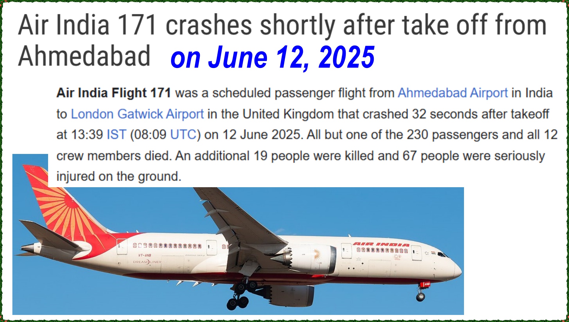 印度航空171航班
