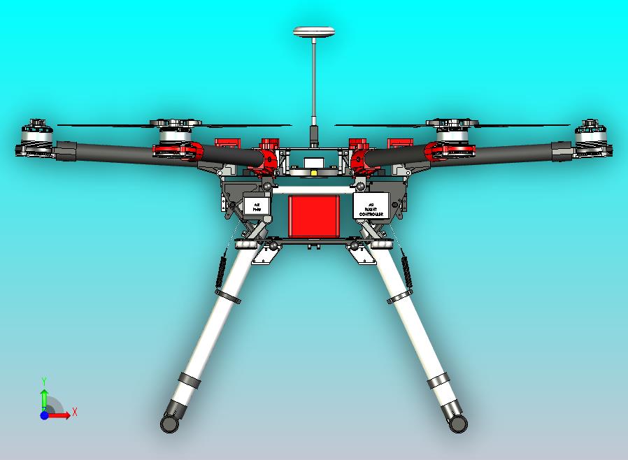 大疆DJI S900六轴无人机3D图纸三维模型