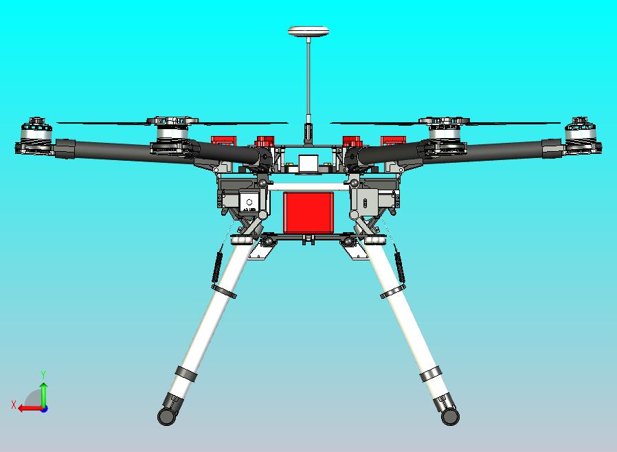 大疆DJI S900六轴无人机3D图纸三维模型