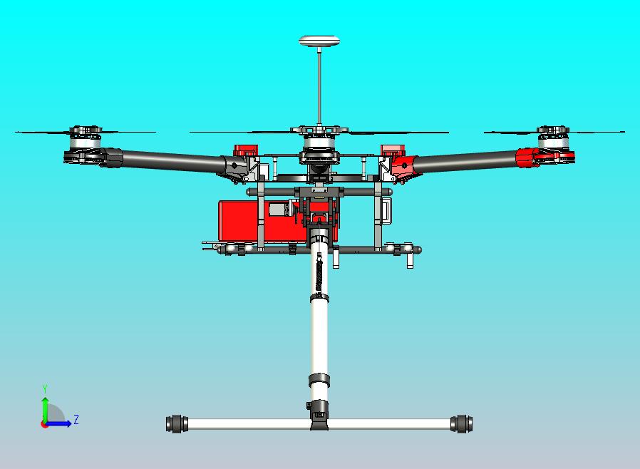 大疆DJI S900六轴无人机3D图纸三维模型