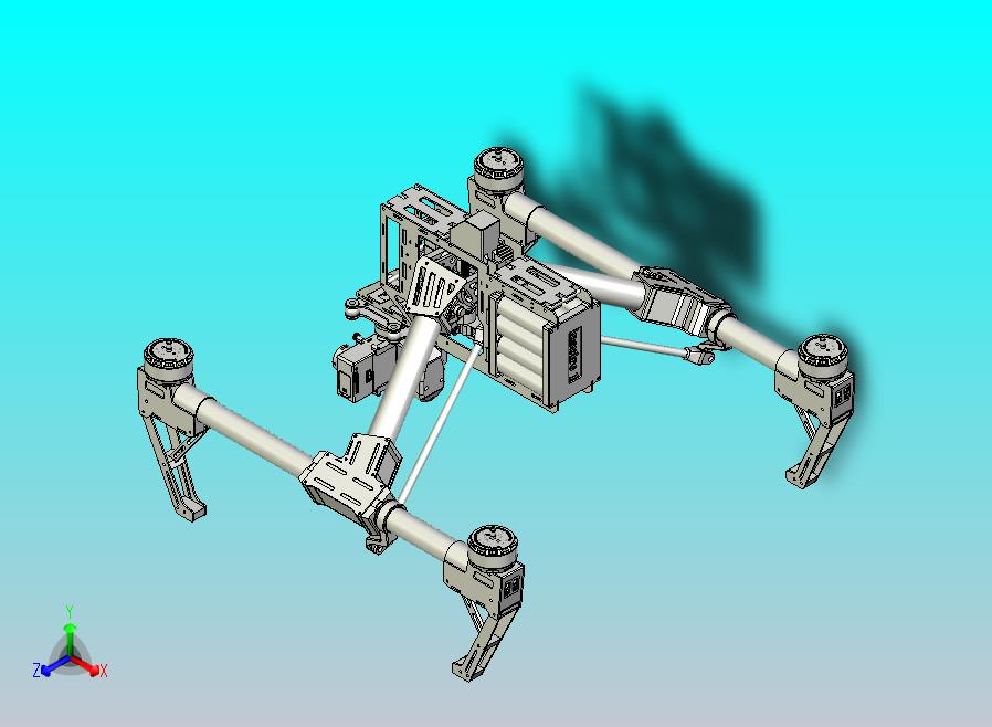 仿悟航拍无人机四轴飞行器3D图纸