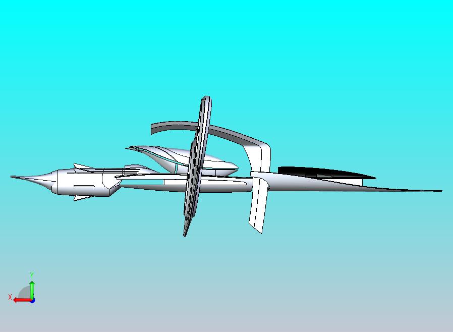 仿鸟型无人机造型3D图纸