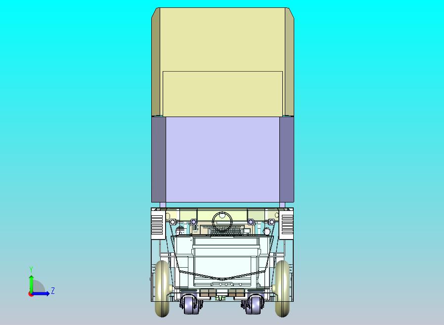 仓储物流AGV自动引导运输小车3D