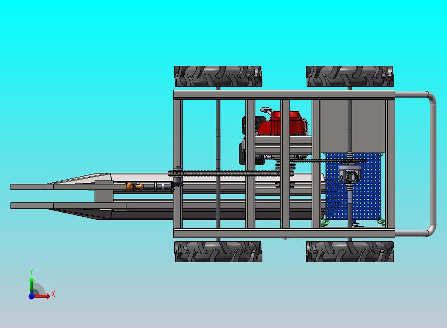 大蒜收获机solidworks三维模型